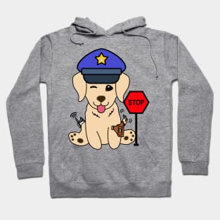 Funny Golden Retriever Policeman Hoodie